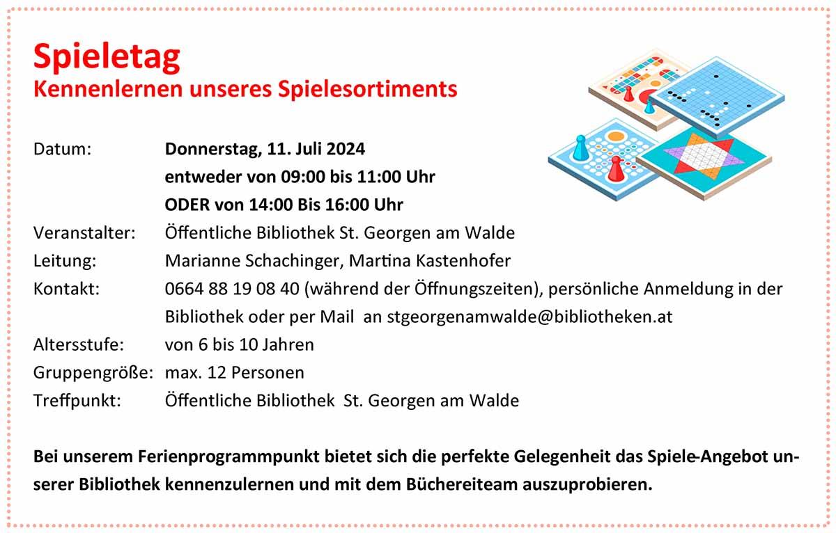Spieletag - Kennenlernen unseres Spielesortiments