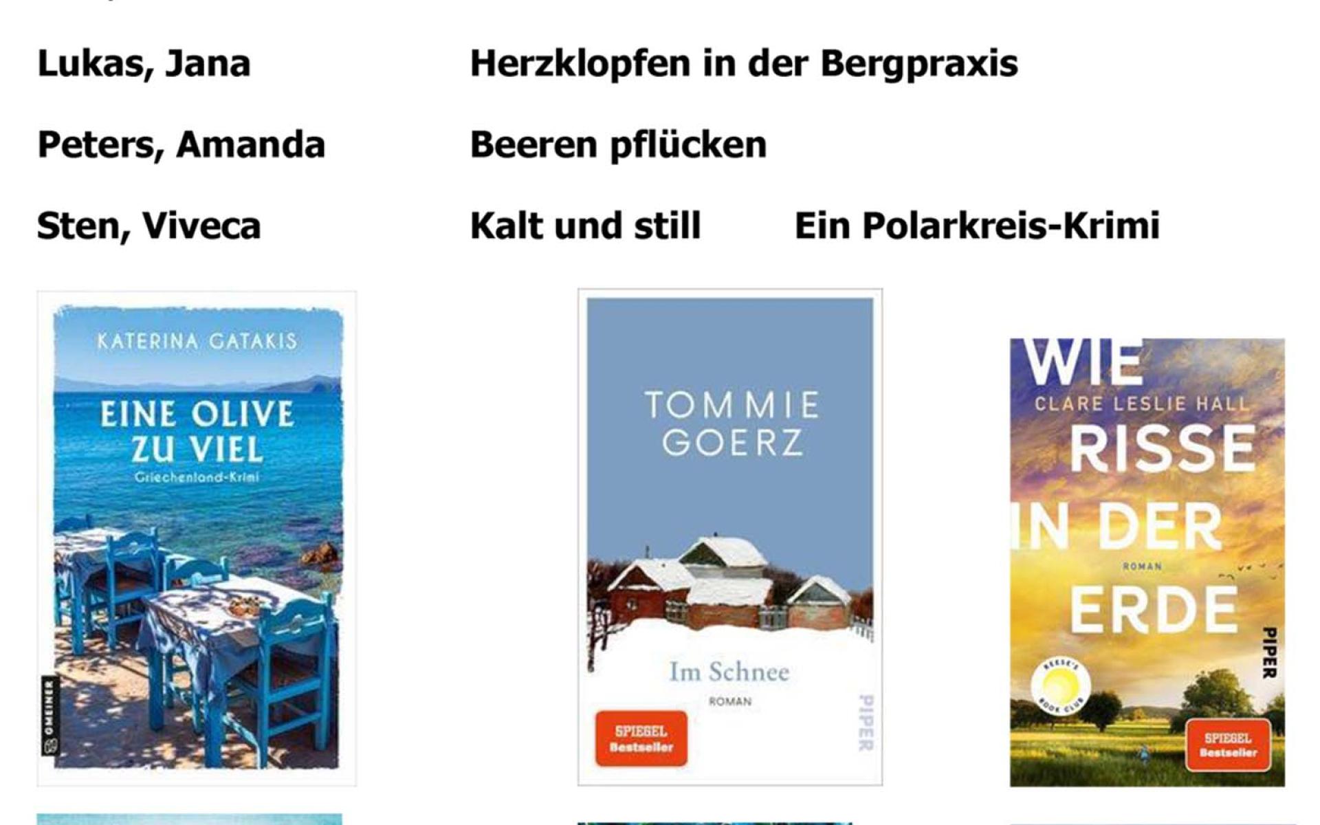 Bücher des Monats Oktober 2025