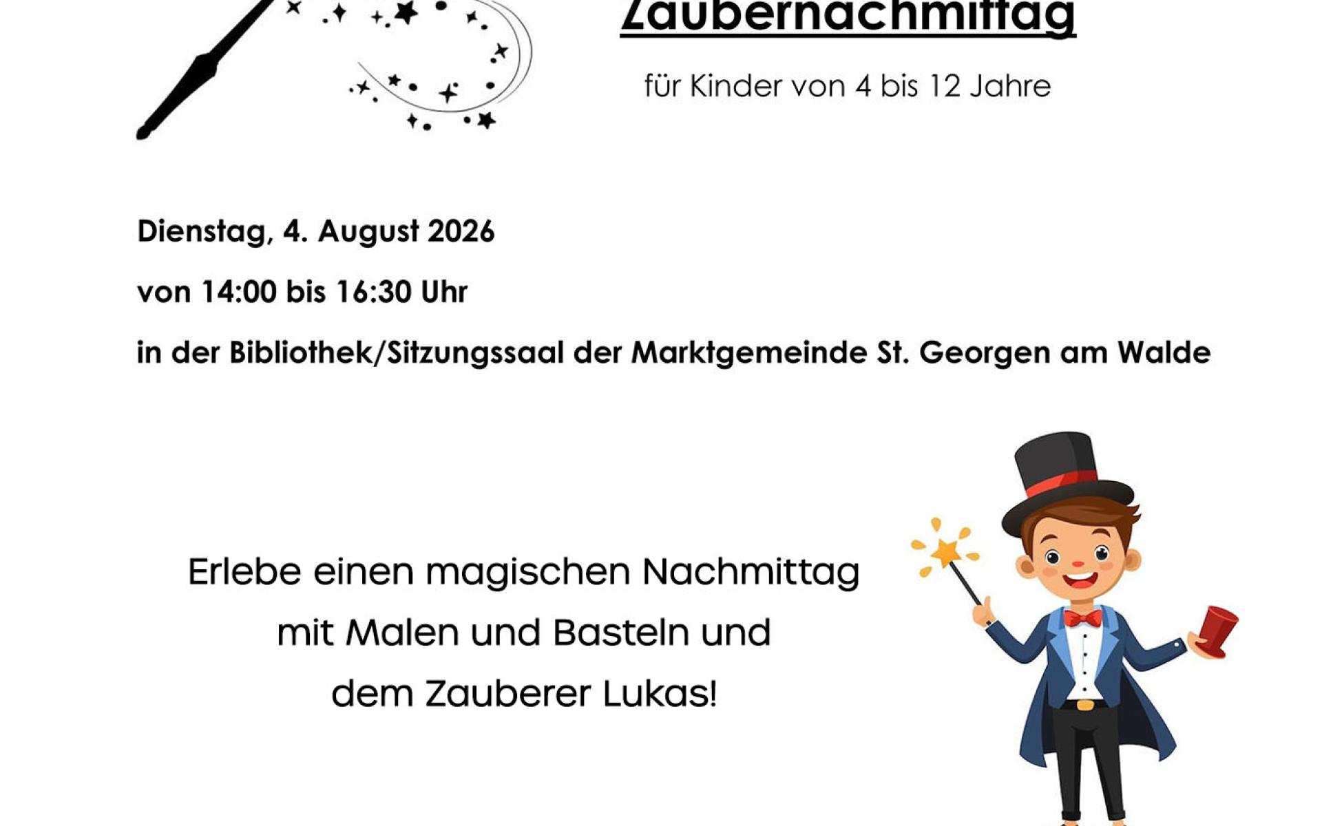 Kinderferienaktion - Zaubernachmittag